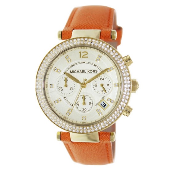 Michael Kors Parker MK2279 Orange Leather Watch
